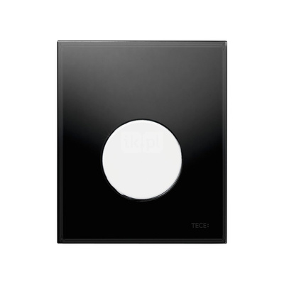 Przycisk spłukujący do stelaża do pisuaru (Mechaniczny) TECE loop szkło, kolor czarny / biały