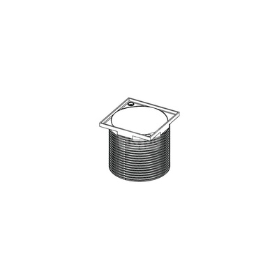 Nasadka z ramką rusztu 100 x 100 mm do odpływu prysznicowego z tworzywa sztucznego TECE drainpoint S