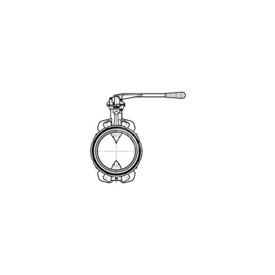 Przepustnica międzykołnierzowa z dźwignią, PN16, DN 80, uszczelnienie EPDM