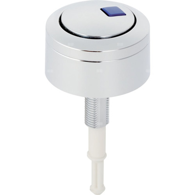 Przycisk Geberit do zaworu spustowego typ 280, spłukiwanie dwudzielne: Przycisk niepełnej ilości wody: niebieski, Przycisk pełnej ilości wody: chrom błyszczący