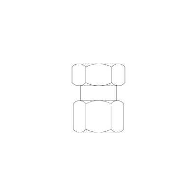 Śrubunek, 3/4NZx1/2GW, mosiądz, niklowany