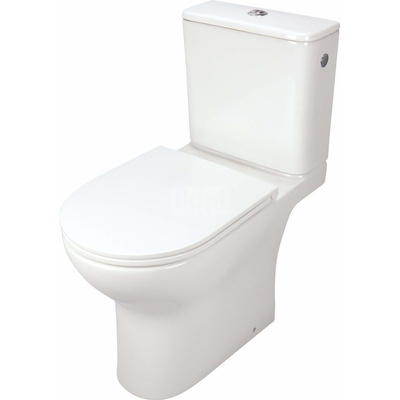 KOMPAKT WC JAŚMIN BEZKOŁNIERZOWY ZE ZBIORNIKIEM + DESKA
