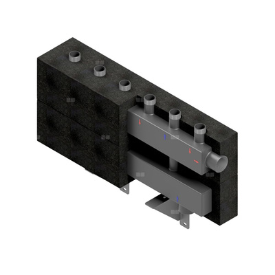 Kolektor kaskadowy ciepła/chłodu CH2 100 5F – DN50, pięcioobwodowy