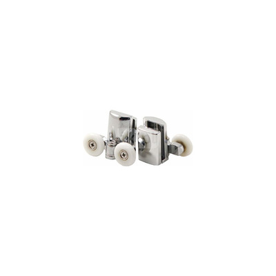 Rolki dolne podwójne, chromowane, do szyb 6 mm, fi 23 mm (2 szt.)