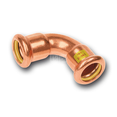 Łuk 90' SANHA Press Gas, miedź, 15 mm (zw x zw)