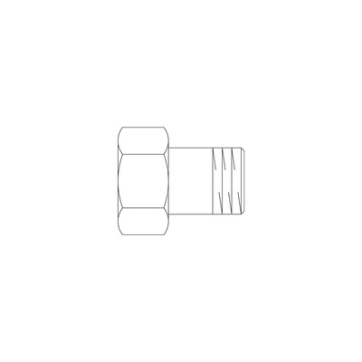 Półśrubunek z uszczelnieniem płaskim do grzejnika OVENTROP GW, 1/2'' x 3/4'' (GZ x GW)