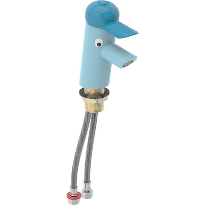 Bateria umywalkowa Geberit Bambini, mieszacz jednouchwytowy: Mieszacz=Z mieszaczem, Osłona: niebieska, Korpus: jasnoniebieski