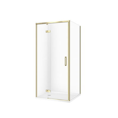 SET C267 KABINA LARGA LEWA ZŁOTA MAT 80X80X195+TAKO BIAŁY 80X4 WIR