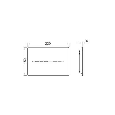 Mechanizm spłukujący elektroniczny do WC TECE solid, chrom połysk 12 V