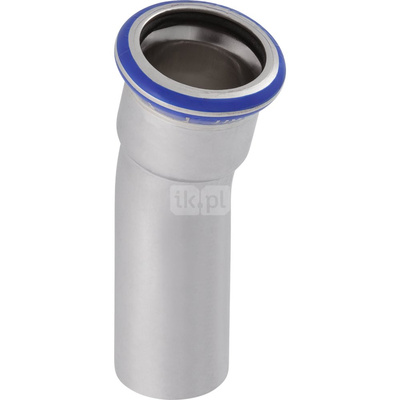 Kolano 15' GEBERIT Mapress Edelstahl jednokielichowe, stal nierdzewna, 54 mm, DN 50 x 54 mm x DN 50 (końcówka wciskowa x mufa zaprasowywana) z uszczelką