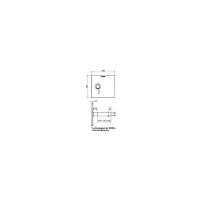 Podtynkowa wylewka ścienna LINUS W-E-V, 230 mm elektroniczna, b. mieszacza, 230V, chrom