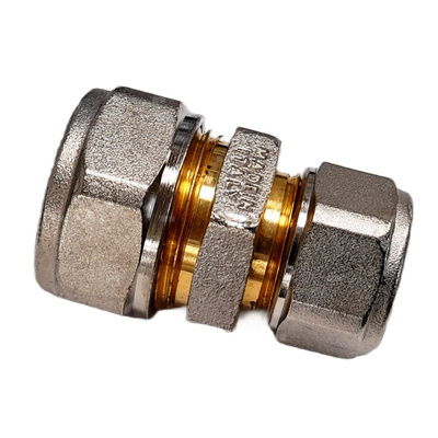 Złączka prosta skręcana QIK Do rur wielowarstwowych redukcja, mosiądz, 32 mm x 26 mm (złącze skręcane x złącze skręcane)