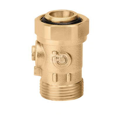 Zawór odcinający do wyjść z rozdzielaczy. Bez pokrętła 23 p.1,5 GZ x GW nakrętka