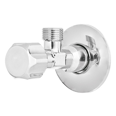 Zawór grzybkowy kątowy czerpalny do baterii, dolnopułka lub pralki