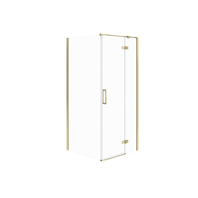 KABINA PRYSZNICOWA NAROŻNA CITY ZŁOTA 80X80X195 PRAWA SZKŁO TRANSPAREN