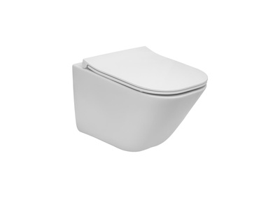 Zestaw miska WC podwieszana Roca Gap Square 48cm z deską wolnoopadającą biały A34H473000