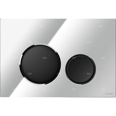 PRZYCISK LUNA CHROM BŁYSK KLAWISZE CZARNY MATOWY