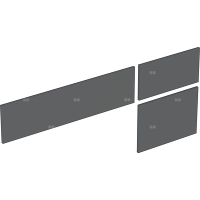 Zestaw frontów szuflad (3 szt.) do dolnej szafki pod umywalkę stawianą na blat variform GEBERIT, kol. lava matowy szer.1350 mm