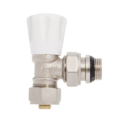 Zawór grzejnikowy do rur Pex – rozmiar 1/2"×16 PROV, kątowy