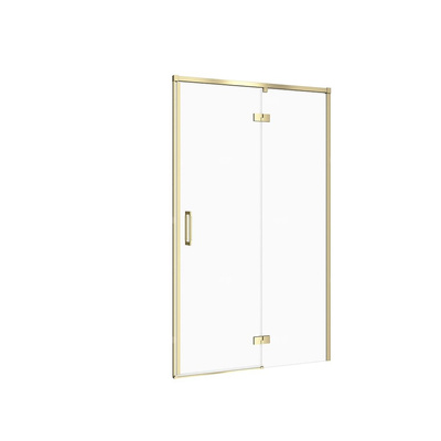 DRZWI NA ZAWIASACH KABINY PRYSZ LARGA ZŁOTA MAT 120X195 PRAWE TRANS