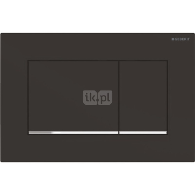 Przycisk uruchamiający Geberit Sigma20, przedni, czarny mat, easy-to-clean, prostokątny