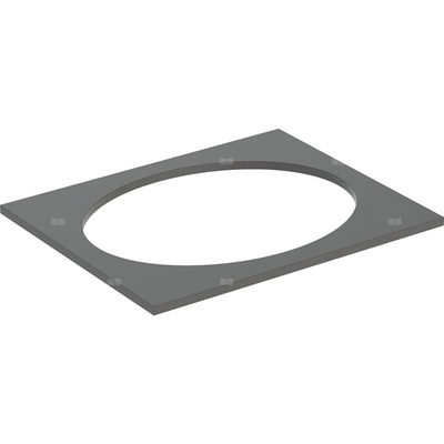 Blat pod umywalkę Geberit Selnova Square wpuszczaną w blat: B=59.1cm, Lava / Lakierowany matowy