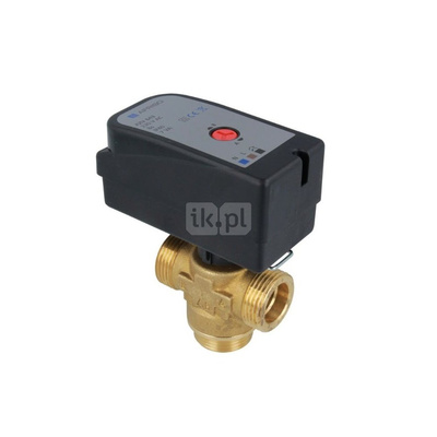 Zawór klapowy trójdrogowy z siłownikiem