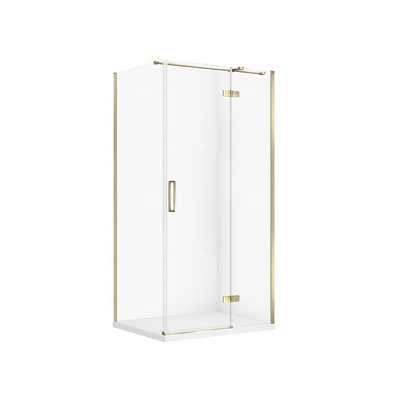 SET C562 KABINA CITY PRAWA ZŁOTA 100X80X195+TAKO SLIM BIAŁY MAT WIR