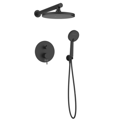 Zestaw podtynkowy z 2-funkcyjną baterią Kalitea czarny