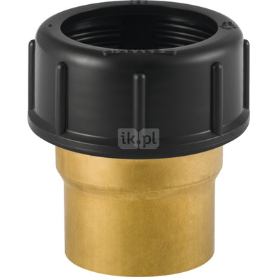 Łącznik GEBERIT HDPE, mosiądz, 54 mm x 56 mm (końcówka do lutowania x nakrętka) z uszczelką