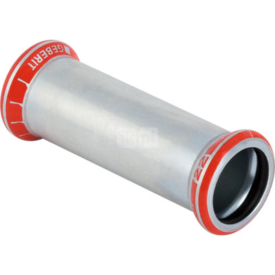 Mufa GEBERIT Mapress C-Stahl przesuwna, stal (ocynk galwaniczny/elektrolityczny) (ocynk), 66.7 mm, DN 65 x 66.7 mm x DN 65 (mufa zaprasowywana x mufa zaprasowywana), (głębokość: 60 mm) z uszczelką
