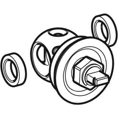 Zestaw górnej części Geberit do podtynkowego zaworu kulowego: DNV=8