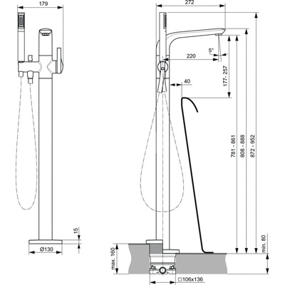 MELANGE BATERIA WANN.-NATR. WOLNOSTOJĄCA