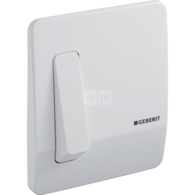 Przycisk uruchamiający Geberit do zaworu spłukującego do pisuarów z pneumatycznym uruchamianiem spłukiwania, przycisk uruchamiający Highline: Biały-alpin