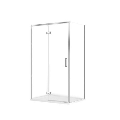 SET C132 KABINA LARGA LEWA CHROM 120X90X195+TAKO BIAŁY 120X4 WIRT