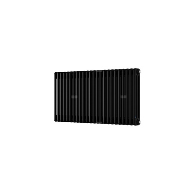 Grzejnik żeberkowy INSTAL-PROJEKT TUBUS 3 stal, podłączenie dolne v odwracalne, rozstaw 50 mm 570 x 1280 mm, kolor black structure (RAL 9005), moc 1476 W