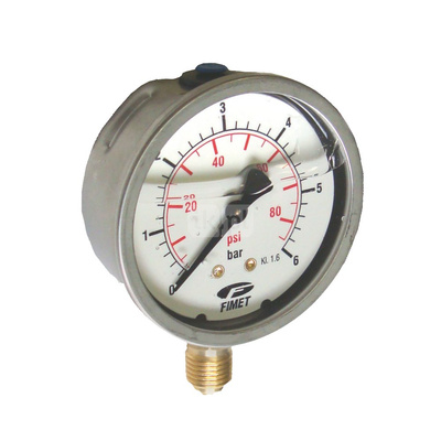 Manometr glicerynowy radialny G1/4  MG1-INOX 63 0-250 G1/4B/D+C+QK+Z+LF