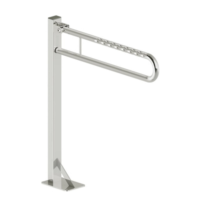 Poręcz stojąca Koło Lehnen Funktion, uchylna, H90cm, T56.5cm, stal nierdzewna falista