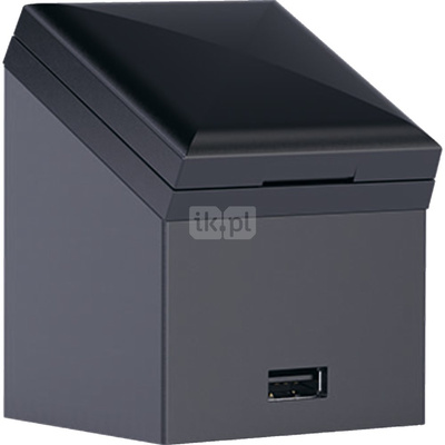 Element gniazdka elektrycznego Geberit z przyłączem USB: Typ wtyczki=CEE 7/16, Antracytowy