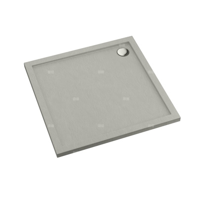 Schedpol Brodzik akrylowy Standard Plus Caspar New Cement Stone 90x90x4,5 cm, kwadratowy