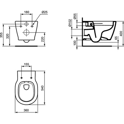 Miska WC wisząca IDEAL STANDARD CONNECT