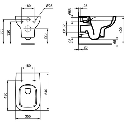 Miska WC wisząca IDEAL STANDARD porcelana szklista biała