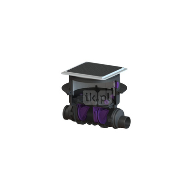 Zawór zwrotny (zasuwa burzowa) Staufix SWA DN100 z czarną pokrywą