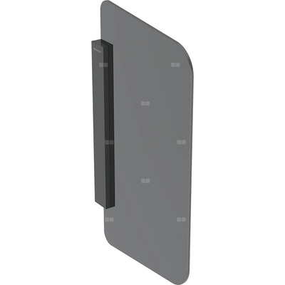 Ścianka międzypisuarowa Geberit ze szkła: Mocowanie: czarny / mat, Szkło: antracytowe / satynowane