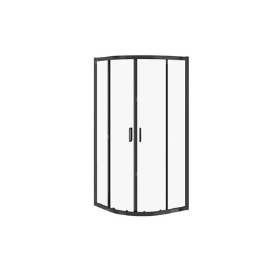 KABINA PRYSZNICOWA ARTECO CZARNA PÓŁOKRĄGŁA 80X80X190 SZKŁO TRANS
