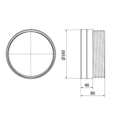 Łącznik przewodu elastycznego DN160