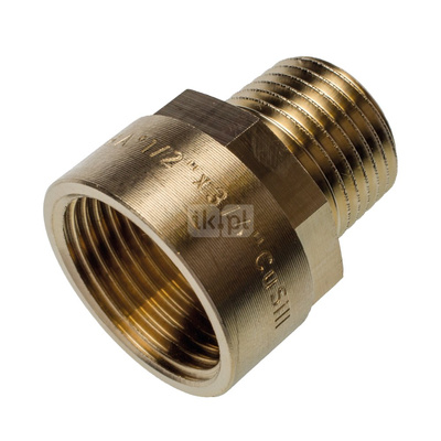 Nypel SANHA PURAFIT redukcja, mosiądz, 1/8'' x 1/4'' (GW x GZ)