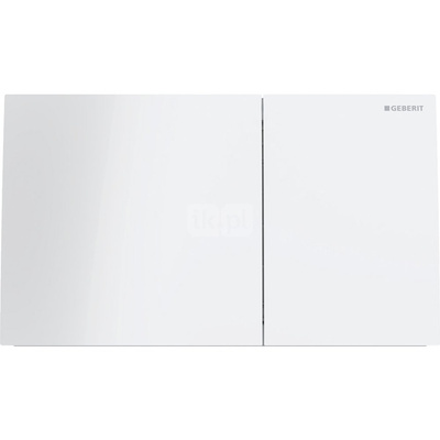 Przycisk uruchamiający Geberit Sigma70, przedni, szkło białe, prostokątny