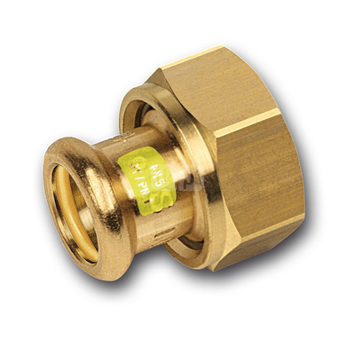 Półśrubunek SANHA Press Gas dwuczęściowy, Cu, 12 mm x 1/2'' (zw x nz)