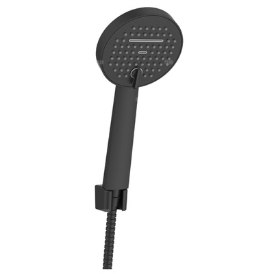 ZESTAW NATRYSKOWY NA DRĄŻKU MOONLIGHT, CZARNY / ROSE GOLD 2F